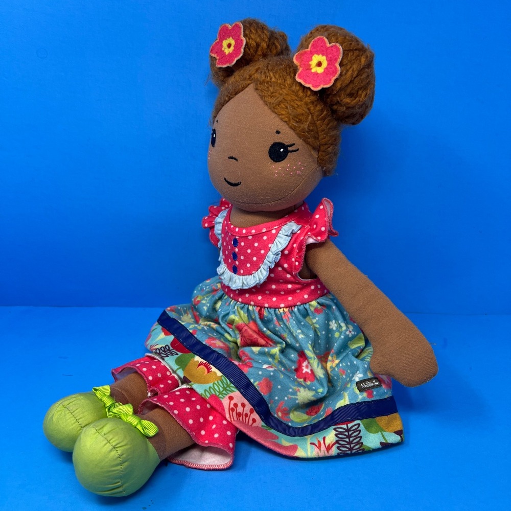 Matilda Jane Olivia Rag Doll 19 Inch Multicolor Floral Polka Dot Dress 28514A - Picture 11 of 16